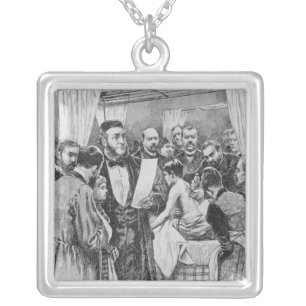 The treatment of tuberculosis silver plated necklace