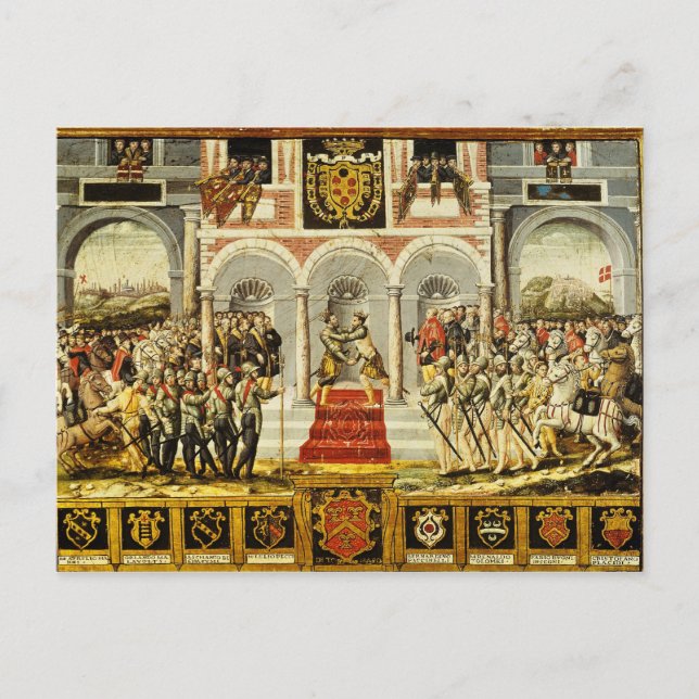 The Treaty of Cateau-Cambresis Postcard (Front)