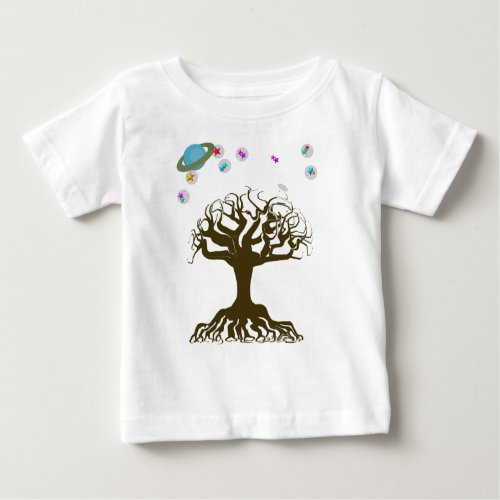 The Tree and the Magical Sky Baby T_Shirt