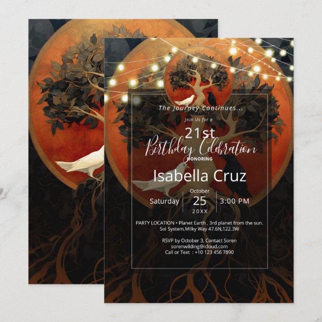 The Tree Between Worlds | Tree of Life Invitation (Front/Back)