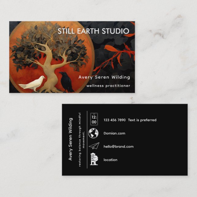 The Tree Between Worlds | Tree of Life R&B Business Card (Front/Back)
