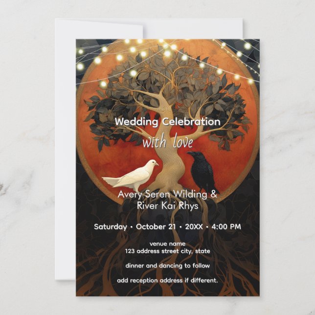 The Tree Between Worlds | Tree of Life R&B Invitation (Front)