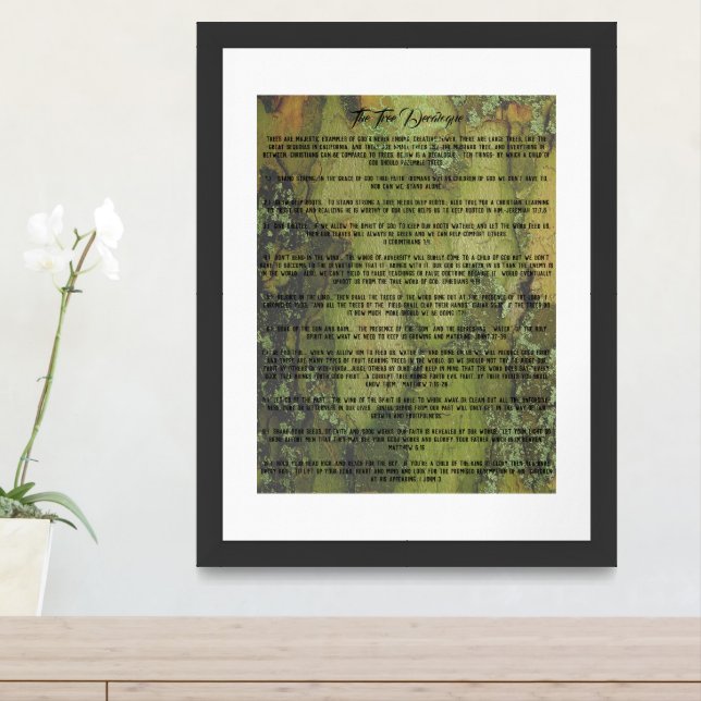 The Tree Decalogue Print, (Matte) Framed Art (Entryway)