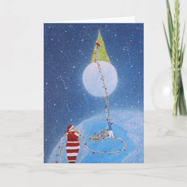 The Tree Lighting Greeting Card by Rino Li Causi (Front)