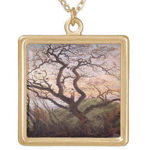The Tree of Crows, 1822 Gold Plated Necklace