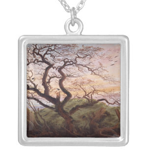 The Tree of Crows, 1822 Silver Plated Necklace