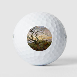 The Tree of Crows (by Caspar David Friedrich) Golf Balls