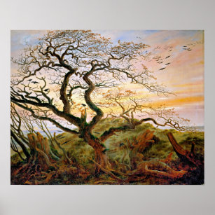 The Tree of Crows by Caspar David Friedrich Poster