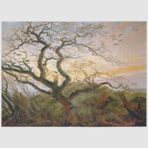 The Tree of Crows (by Caspar David Friedrich) Tissue Paper