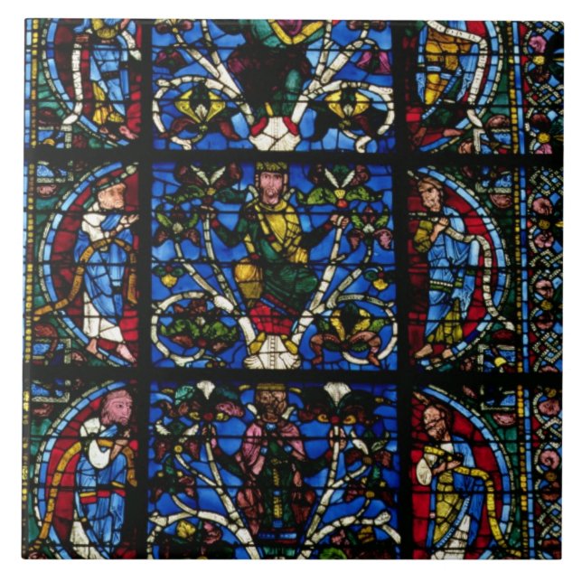 The Tree of Jesse, lancet window in the west facad Ceramic Tile (Front)
