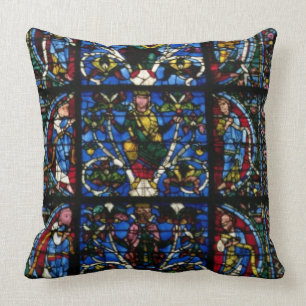 The Tree of Jesse, lancet window in the west facad Throw Pillow