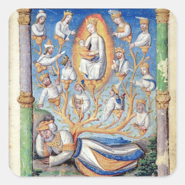 The Tree of Jesse Square Sticker (Front)