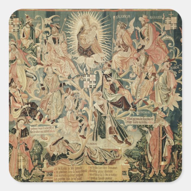 The Tree of Jesse Square Sticker (Front)