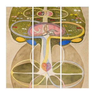 The Tree of Knowledge by Hilma af Klint Triptych