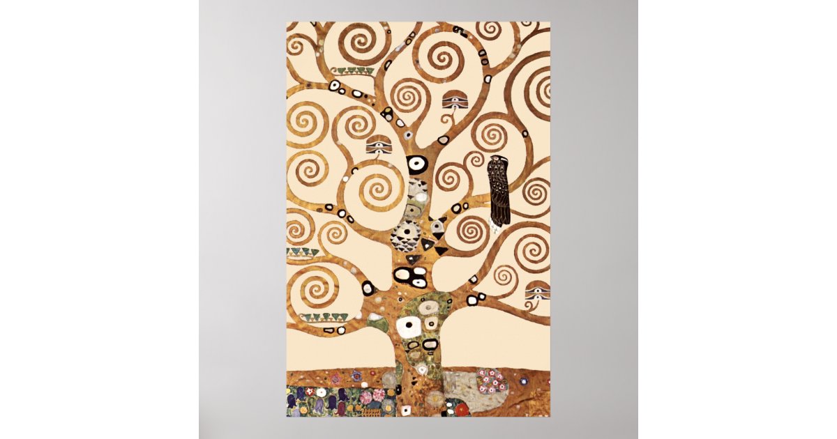 The Tree Of Life By Gustav Klimt Poster Zazzle Com