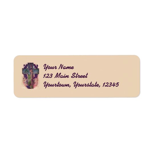 The tree of life cross christian address labels zazzle