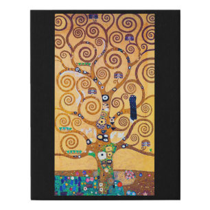 The Tree of Life (detail), Klimt Faux Canvas Print