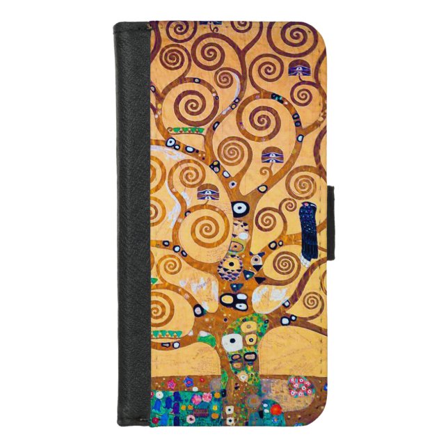 The Tree of Life (detail), Klimt iPhone Wallet Case (Front)