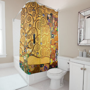 The Tree of Life (detail), Klimt Shower Curtain