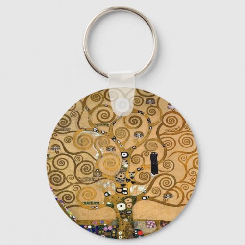 The Tree of Life Fine Art by Klimt Keychain
