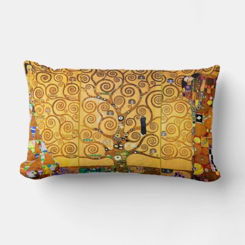 The Tree of Life Gustav Klimt Lumbar Pillow