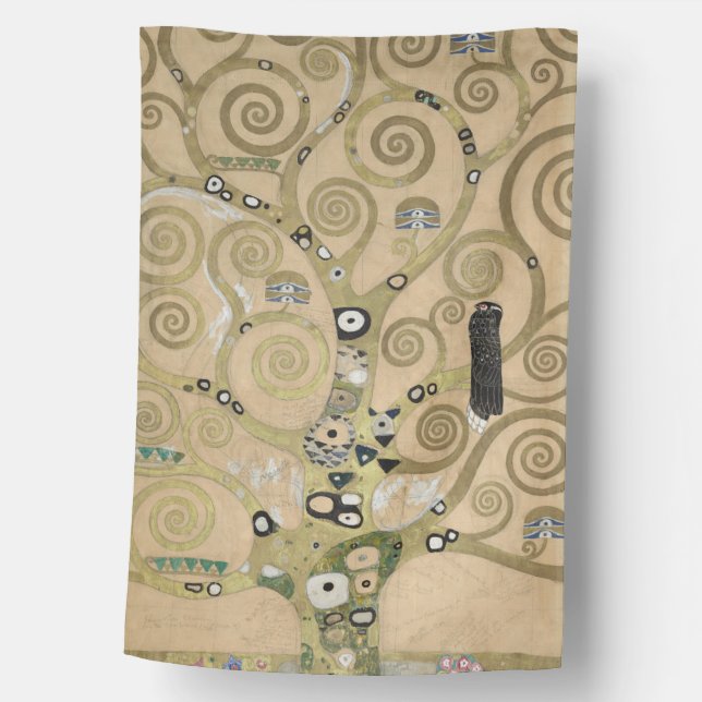 The Tree of Life, Gustav Klimt OIl Painting  House Flag (Front)