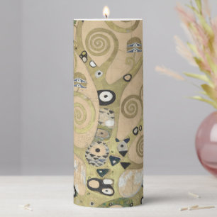 The Tree of Life, Gustav Klimt OIl Painting  Pillar Candle
