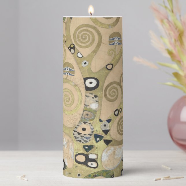 The Tree of Life, Gustav Klimt OIl Painting  Pillar Candle (In Situ)