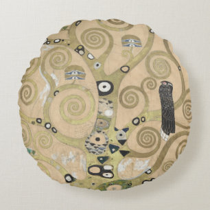 The Tree of Life, Gustav Klimt OIl Painting Round Pillow