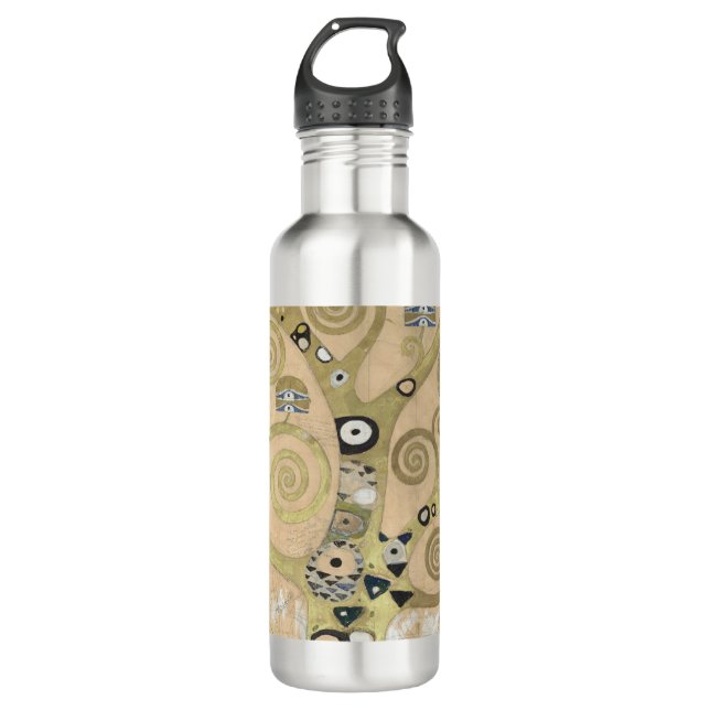 The Tree of Life, Gustav Klimt OIl Painting  Stainless Steel Water Bottle (Front)