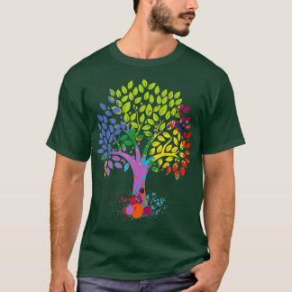 The Tree Of Life Multicolored Tree Changing Colors T-Shirt
