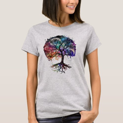 The Tree of Life Nurturing Dreams beneath the Cel T_Shirt