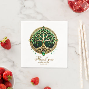 The tree of life with Celtic knots.  Napkins