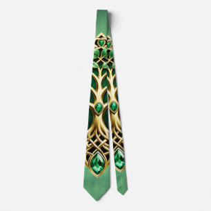 The tree of life with Celtic knots. Neck Tie