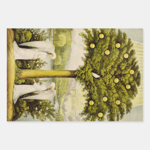 The tree of life wrapping paper sheets