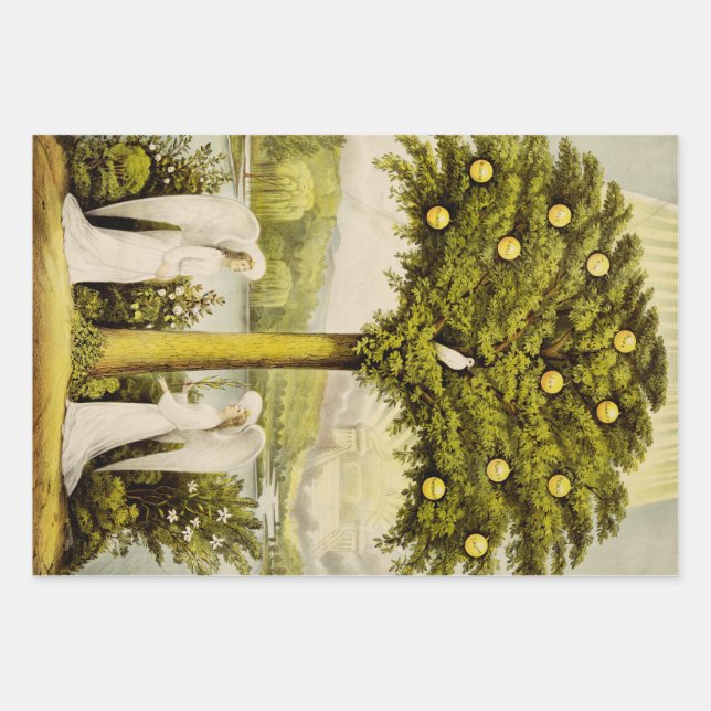 The tree of life wrapping paper sheets (Front)