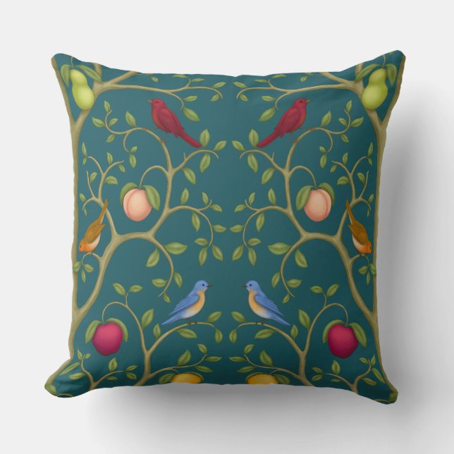 The Tree of Living Treasures Throw Pillow (Front)