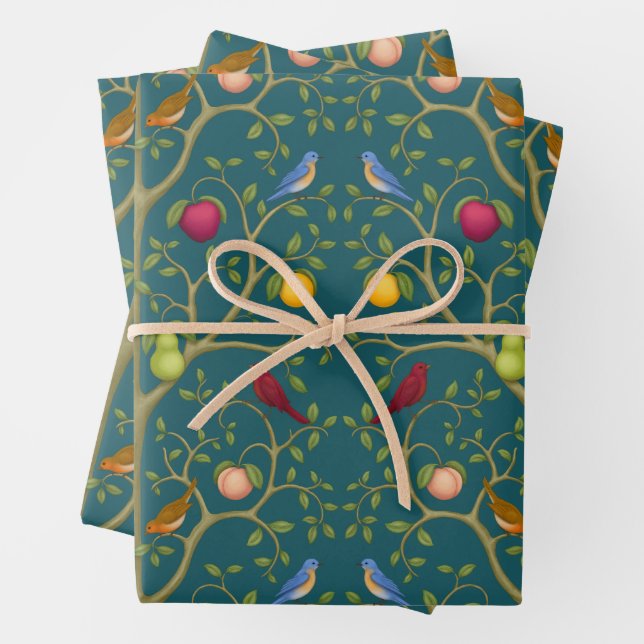 The Tree of Living Treasures Wrapping Paper Sheets (In situ)