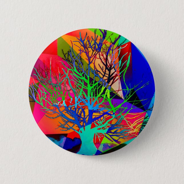 The tree of love makes our rainbow button (Front)
