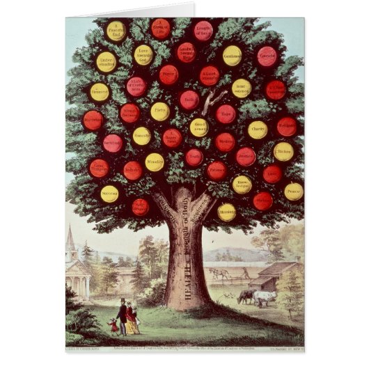 The Tree of Temperance, 1872 Cards (Front)
