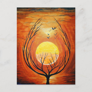 The tree of the origins and a new beginning canva postcard