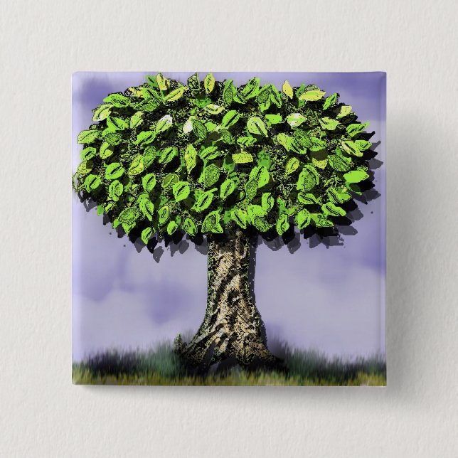 The tree pinback button (Front)