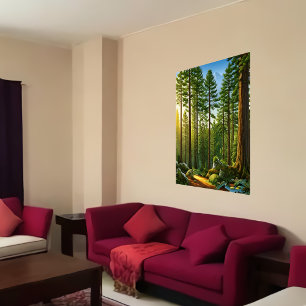 The trees in the forest   AI Art  Poster