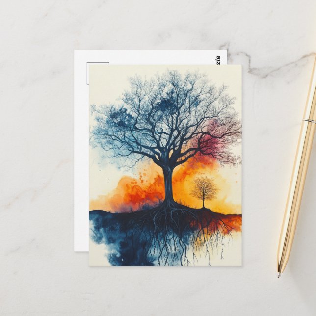 The Trees Postcard (Front/Back In Situ)