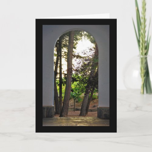 The Trees through the Arch Card