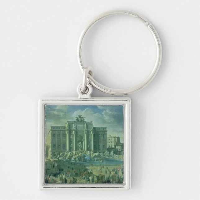 The Trevi Fountain in Rome, 1753-56 Keychain (Front)