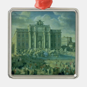 The Trevi Fountain in Rome, 1753-56 Metal Ornament