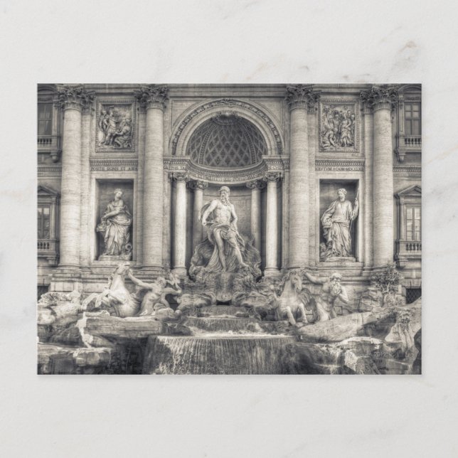 The Trevi Fountain (Italian: Fontana di Trevi) 4 Postcard (Front)