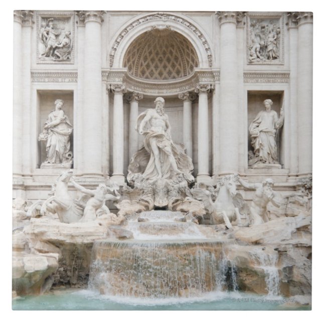 The Trevi Fountain (Italian: Fontana di Trevi) Ceramic Tile (Front)