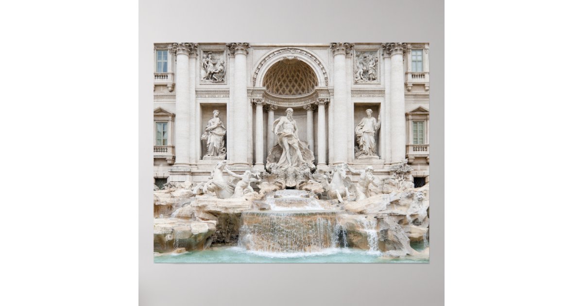 The Trevi Fountain (Italian: Fontana di Trevi) Poster | Zazzle